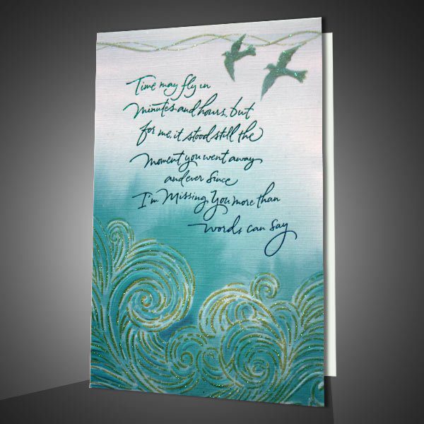 I Miss You Scroll Greeting Card