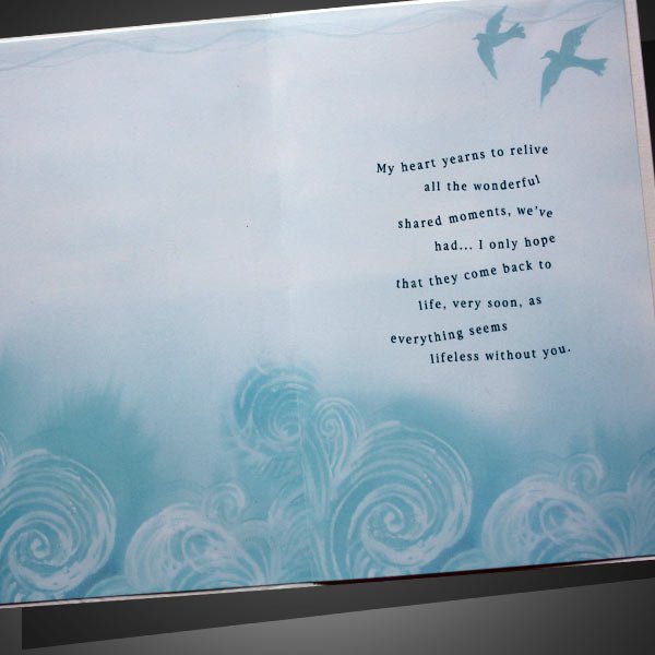 I Miss You Scroll Greeting Card