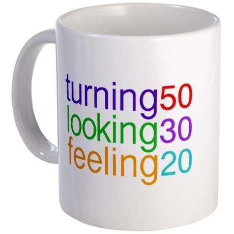 Personalized Turning 50 Feeling 20 50th Birthday Mug