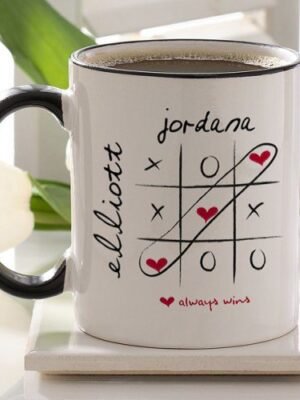 Tic Tac Toe Personalized Romantic Mug