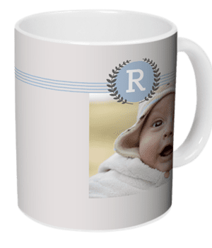 Custom Monogram Photo Mug