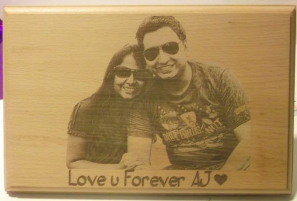 Personalized Engraved Wooden Photo Plaque