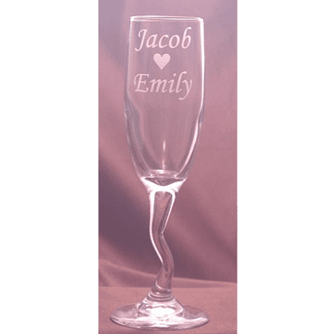 Engraved Salsa Champagne Flutes