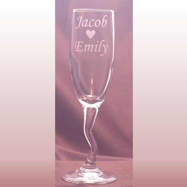 Engraved Salsa Champagne Flutes