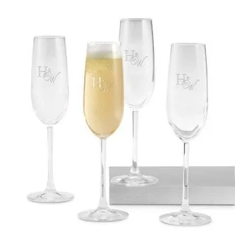 Personalized Engraved Champagne Flutes