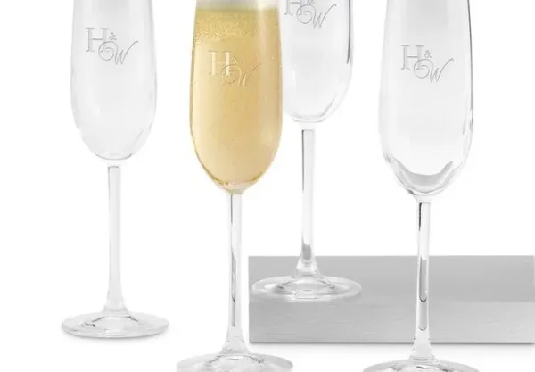 Personalized Engraved Champagne Flutes