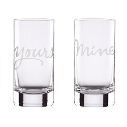 Yours and Mine Engraved Shot Glasses