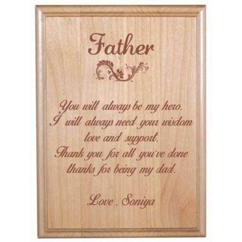 Engraved Plaque for Hero Dad