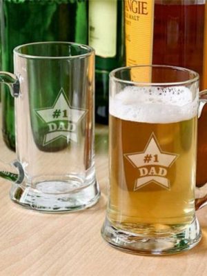 Engraved Starry No.1 Dad Beer Mug