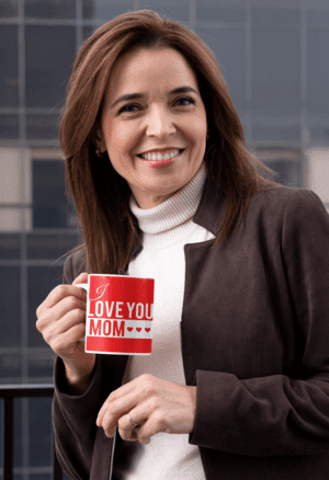 Hot Red Love You Mom Mug