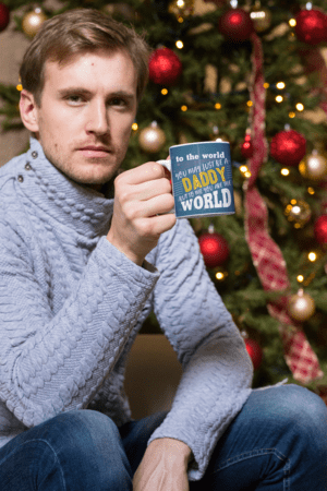 Daddy You Are My World Combo Set of 3 - Mug, Coaster, Keychain