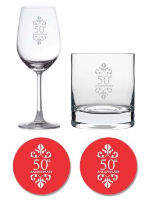 50th Anniversary Whiskey Wine Glass