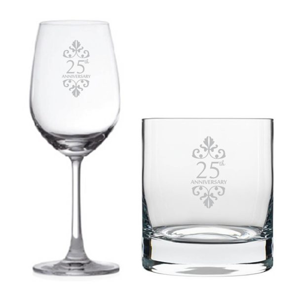 25th Anniversary Whiskey Wine Glass