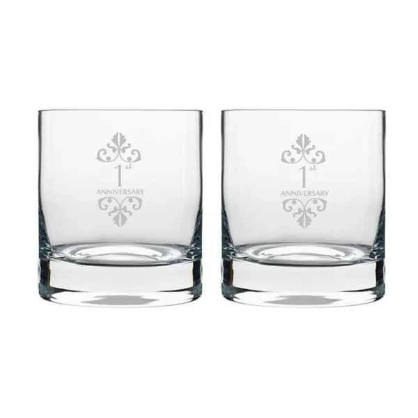 1st Anniversary Whiskey Glasses