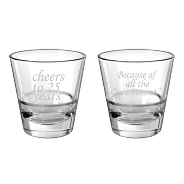 Cheers 25th Anniversary Whiskey Glasses