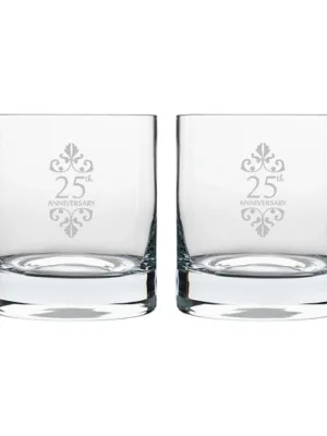 25th Anniversary Whiskey Glasses