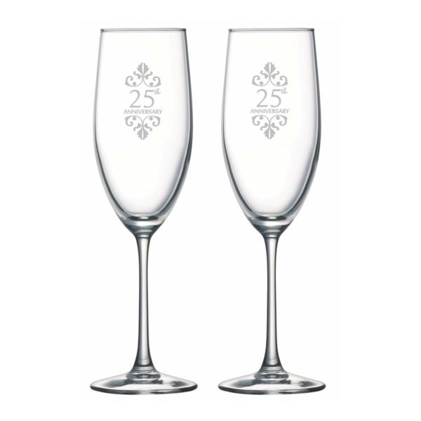 50th Wedding Anniversary Champagne Flutes Set of 2