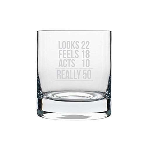 Looks Feels Acts Really Engraved Whiskey Glass
