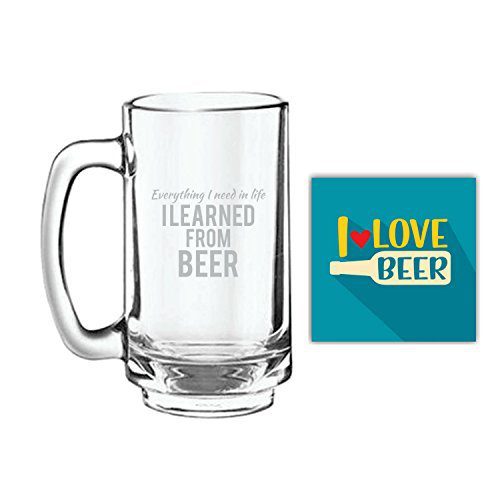 Everything I Need in Life Engraved Beer Mug with Quotes - Playboy Beer 357ml