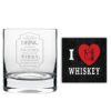 Whiskey Makes Water Palatable Engraved Whiskey Glass