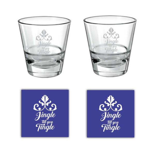 Jingle Till You Tingle Christmas Whiskey Glasses