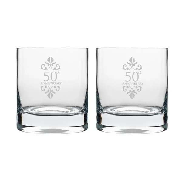 50th Anniversary Whiskey Glasses