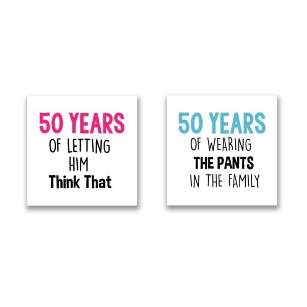 Funny 50th Anniversary Couple Coffee Mugs Set of 2