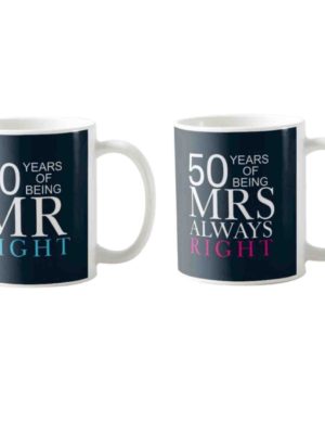 50th-Anniversary-mr-right-mrs-Always-Right-Couple-Coffee-mug