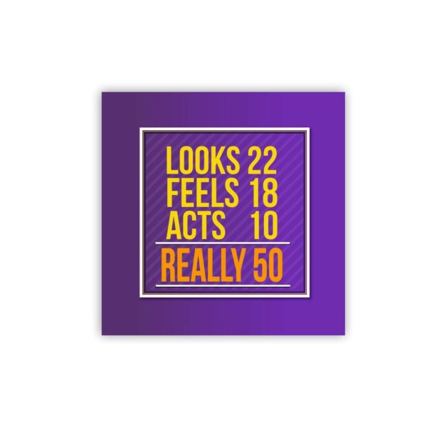 50th Birthday Looks Feels Act Printed Magic Mug