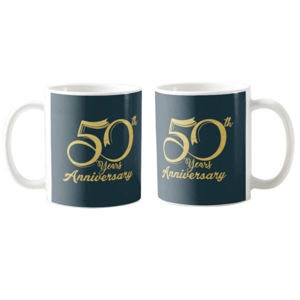 50th Golden Jubilee Anniversary Couple Coffee Mugs Set of 2
