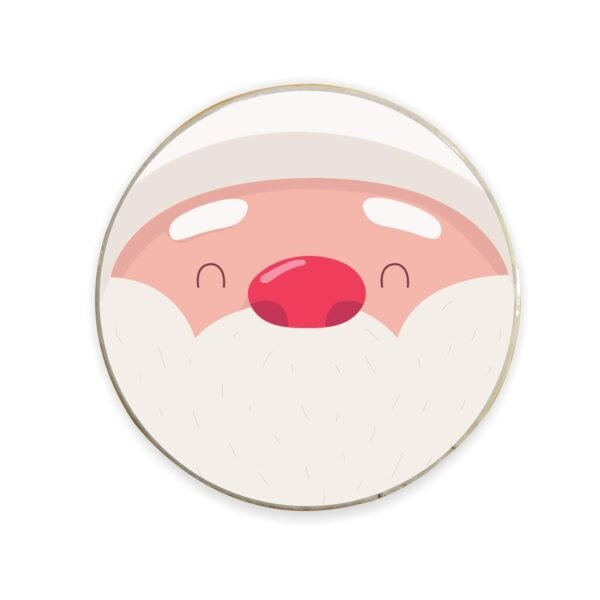 Yaya Cafe™ Christmas Gifts, Printed Santa Claus Face Fridge Magnets - Round
