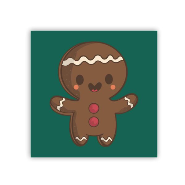 Yaya Cafe™ Christmas Gifts, Printed Cute Gingerbread Fridge Magnets - Round