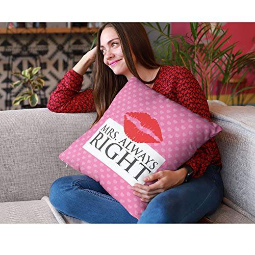 Valentine Gift Combo for Husband Wife Couple Mugs Mr Right Mrs Always Right with Coaster, Cushions