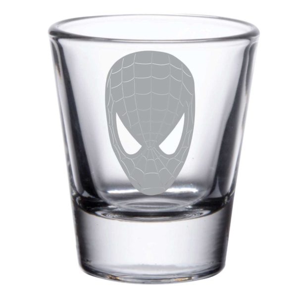 YaYa cafe Engraved Superman Super Heroes Tequila, Vodka Shot Glasses - Set of 4