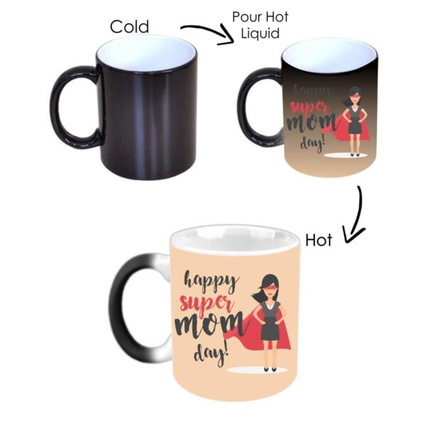Happy Super Mom Day Magic Coffee Mug for Mother, Coaster