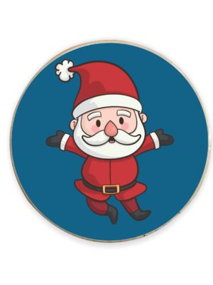 Yaya Cafe™ Christmas Gifts, Printed Cute Santa Claus Fridge Magnets - Round