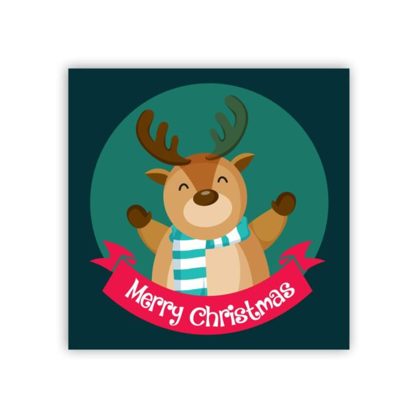 Yaya Cafe™ Merry Christmas Cute Dear Fridge Magnets - Round