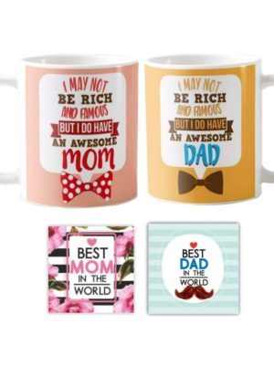 Awesome Mom Dad Couple Coffee Mug