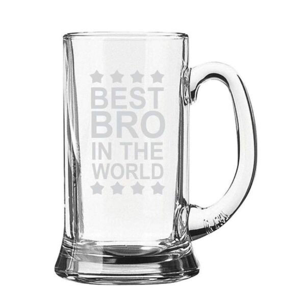 Engraved Best Brother Beer Mug With Coaster