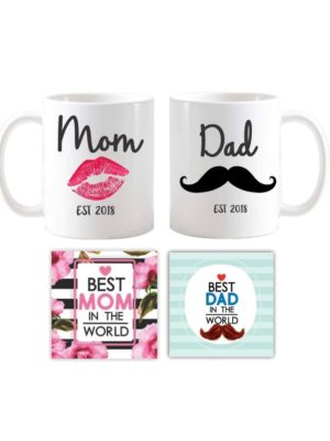 Funky Mom Dad Couple Coffee Mug