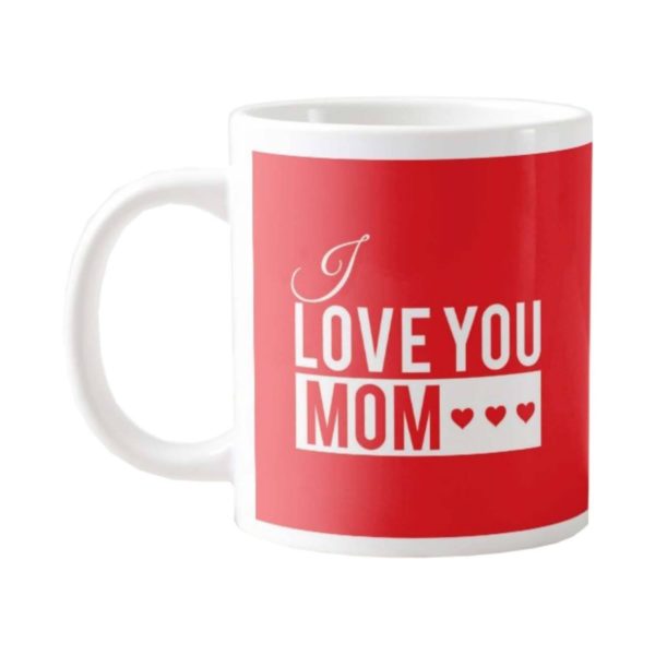 Hot Red Love You Mom Mug