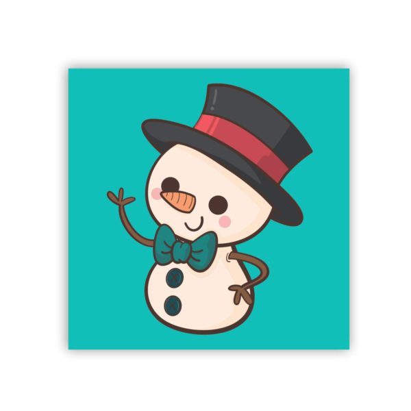 Yaya Cafe™ Christmas Gifts, Printed Charming Snowman Fridge Magnets - Round