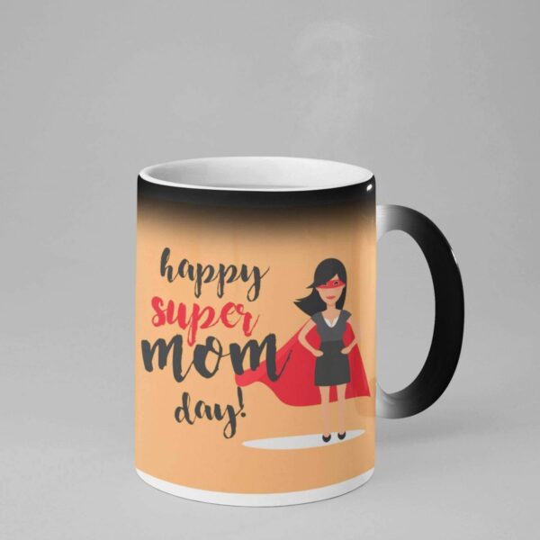 Happy Super Mom Day Magic Coffee Mug for Mother, Coaster