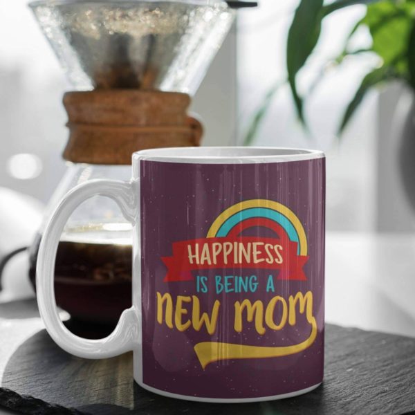 Happiness Is Being A New Mom Coffee Mug For Mother,Coaster