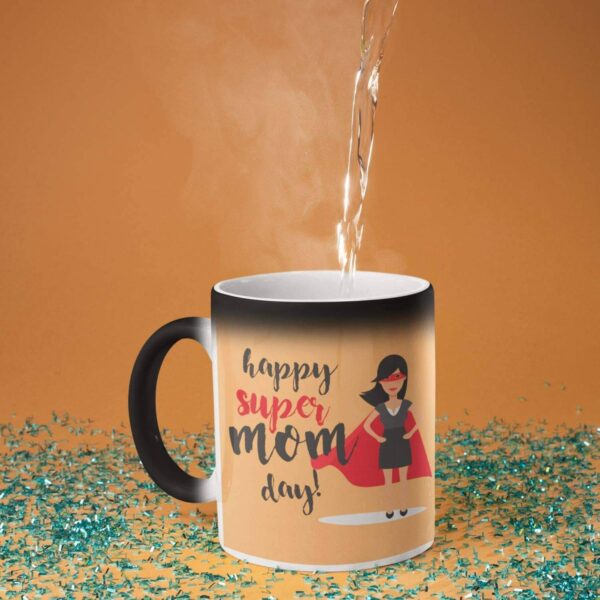Happy Super Mom Day Magic Coffee Mug for Mother, Coaster