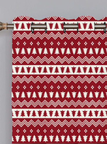 curtains christmas pattern