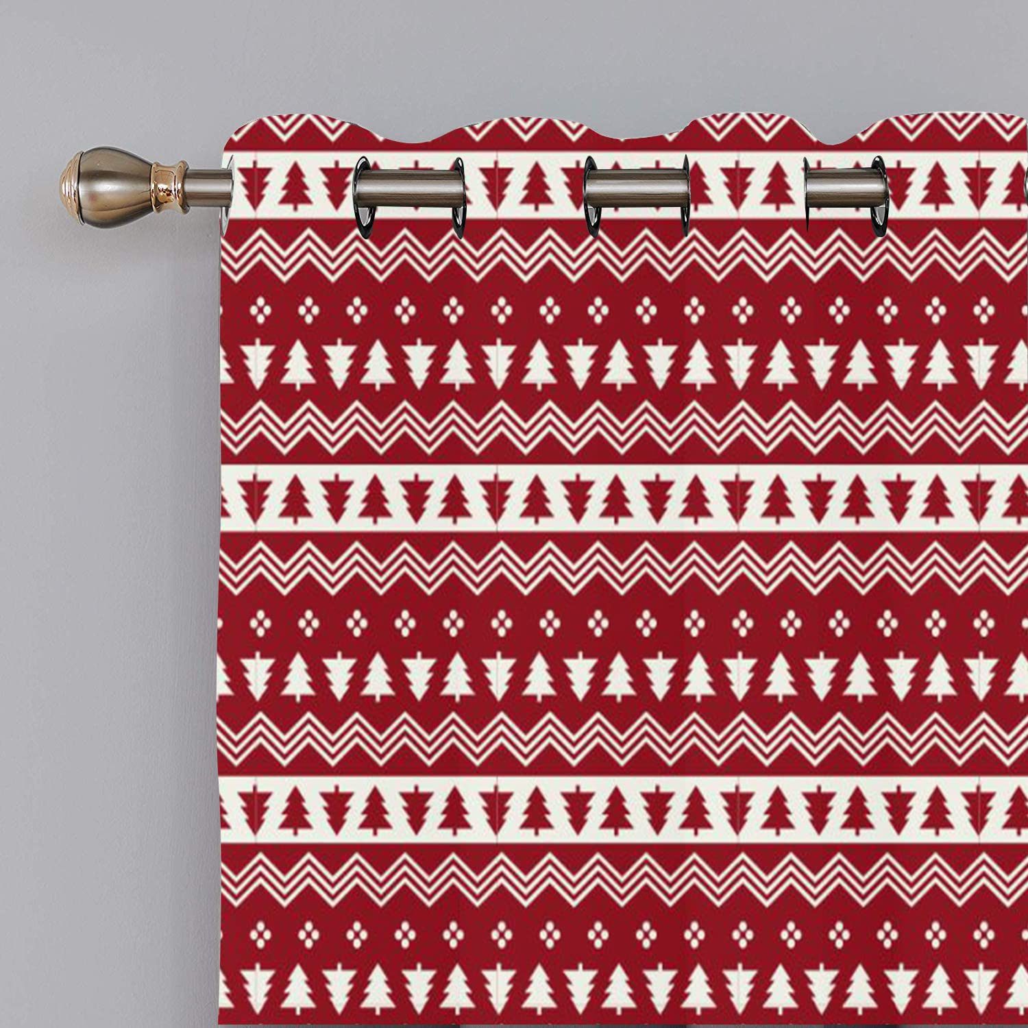 curtains christmas pattern