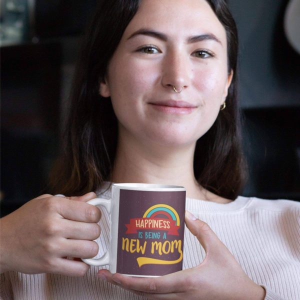 Happiness Is Being A New Mom Coffee Mug For Mother,Coaster