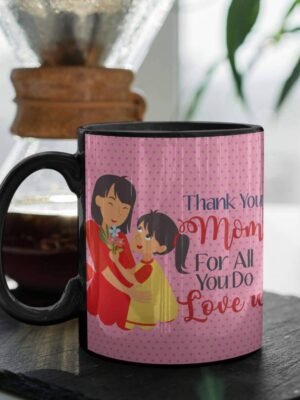 Mother's Day Gifts for Mom - Thank You Mom for All You Do Love U Gift Mug,Coaster