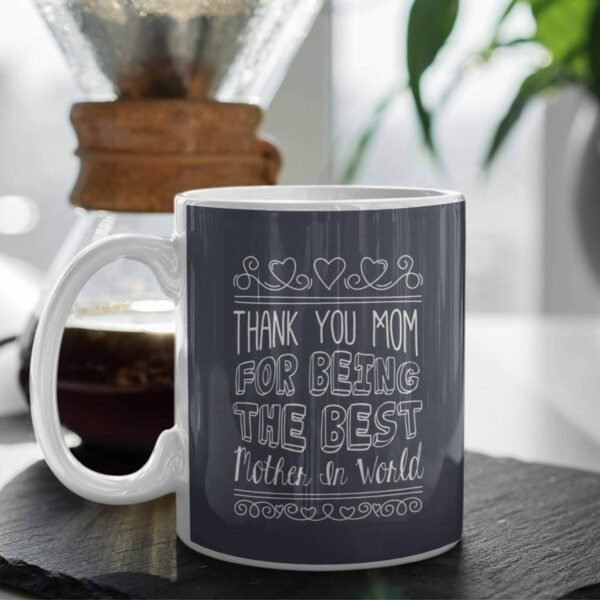Mothers Day Gifts, Thank You Best Mom in The World Coffee Mug for Mother, Coaster